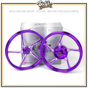 Velg CNC DKT DFIVE Palang 5 Jupiter Z Mx King Set Depan Belakang Ring 17 140 160 160 Matic Ring 14 160 185 Mio Beat Vario 125 Veleg Motor Motorcycle Warna Orange