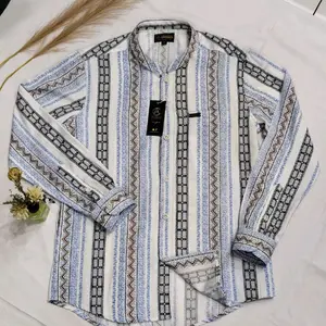 Akmy_Baju Muslim Pria Dewasa Trendy Atasan Casual jaguard abstrak Elegan Lembut Nyaman Limited edition Koko lengan panjang termurah garis garis