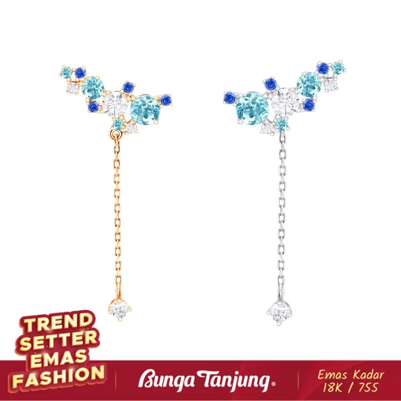 ANTING FROZEN SERIES - SANDRA DEWI - EMAS 18K - BUNGA TANJUNG GOLD 2