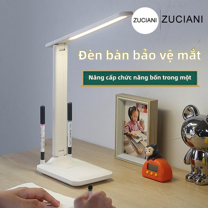 ZUCIANI Đèn bàn LED gấp gọn của Đức, đèn đọc sách bảo vệ mắt, đèn sạc điện dùng cho học tập, ký túc xá và đèn ngủ chống cận thị. denho cdantuong kẹp