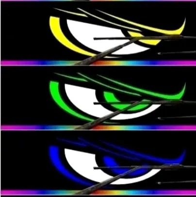 Stiker strobo mata kedip mini hologram stiker miniatur mainan stiker kecil Toys 1