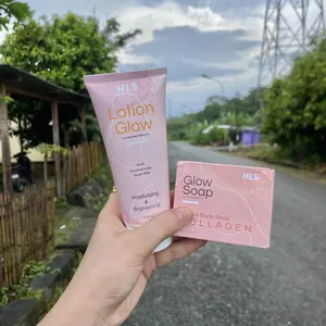 Paket Super Brightening Jerawat punggung & Bekas Luka Heloise Beauty (lotion glow + glow soap collagen) BPOM Mencerahkan