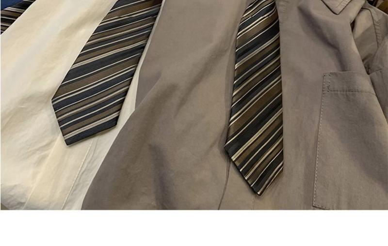 Product Introduction of delivery tie，Áo Sơ Mi Ngắn Tay Linh Hoạt Năng, Cà Vạt Chất Lượng Cao, Dkjk, Đại Học Nhật Bản, Phát Sóng Trực Tiếp, Cặp Đôi, Mặc, Mùa Xuân Menswear Nam Cổ Tròn Có Cổ 11