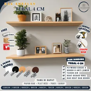 [TERBARU] RAK AMBALAN DINDING TEBAL 4CM / RAK DINDING LEBAR 20CM / RAK DINDING PANJANG 120CM,110CM, 100CM, 90CM, 80CM, 70CM, 60CM, 50CM, 40CM, 30CM, 20CM / RAK DINDING TEMPEL MELAYANG / RAK GANTUNG PENYIMPANAN / RAK HIASAN GANTUNG AESTHTEIC