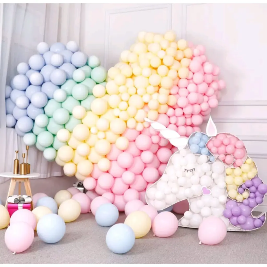Perlengkapan Pesta Balon Latex Macaron Per Satuan / Balon Pastel Warna Warni Uk 12 inch