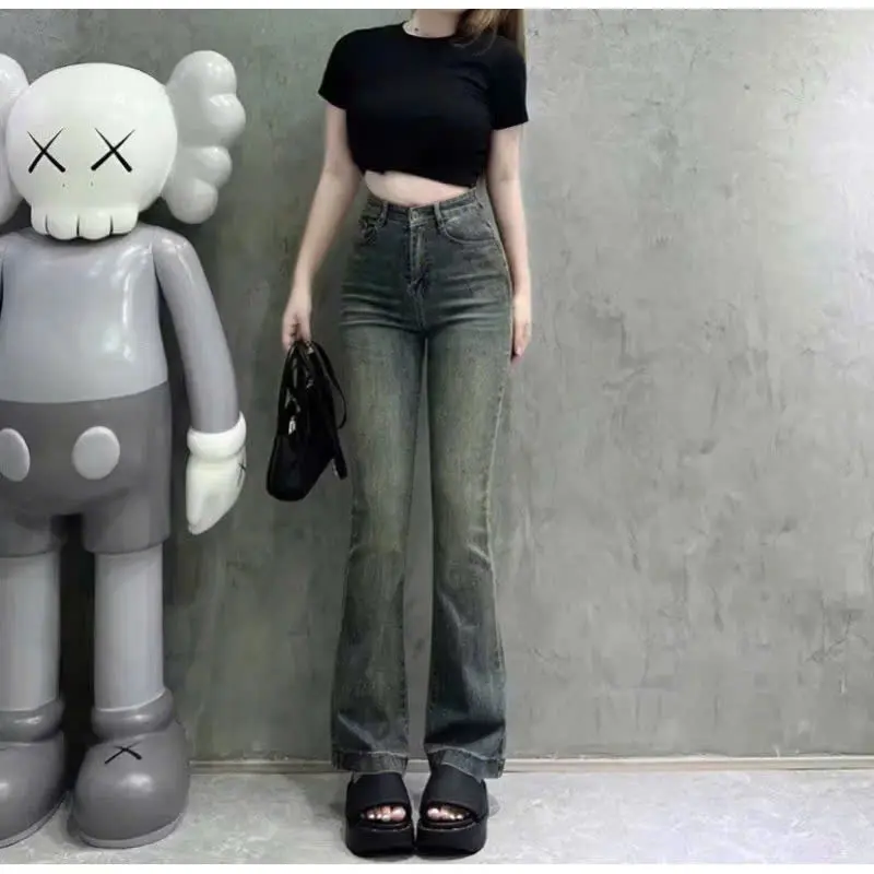 Quần bò jean nữ ống loe co giãn suông rộng jeans cạp cao, cao cấp. siêu hack dáng Hottrend Ong Women | BigBuy360 - bigbuy360.vn Quần bò jean nữ ống loe co giãn suông rộng jeans cạp cao, cao cấp. siêu hack dáng Hottrend Ong Women | BigBuy360 - bigbuy360.vn