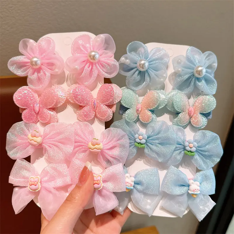 BeeChic.Kids Jepitan Bunga Rambut Anak Perempuan Hairpins Princess Super Fairy Yarn Flower Clip 2