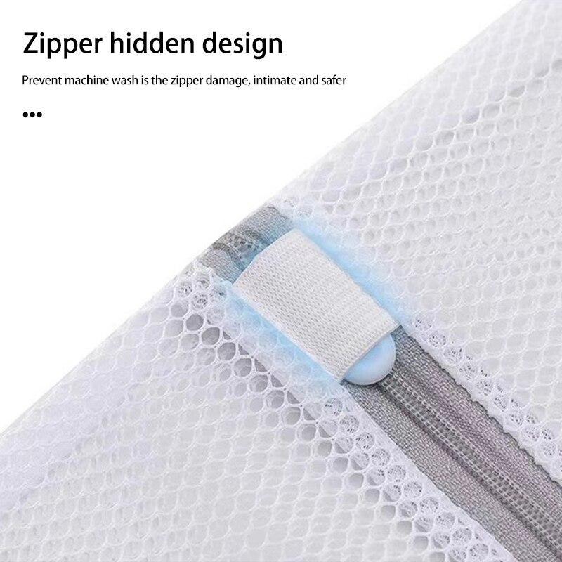 Product Introduction of Laundry Bag Mesh Household Washing Machine Wash Bags Thickened Zippered Girls Underwear Bra Care Clothes Bags 8