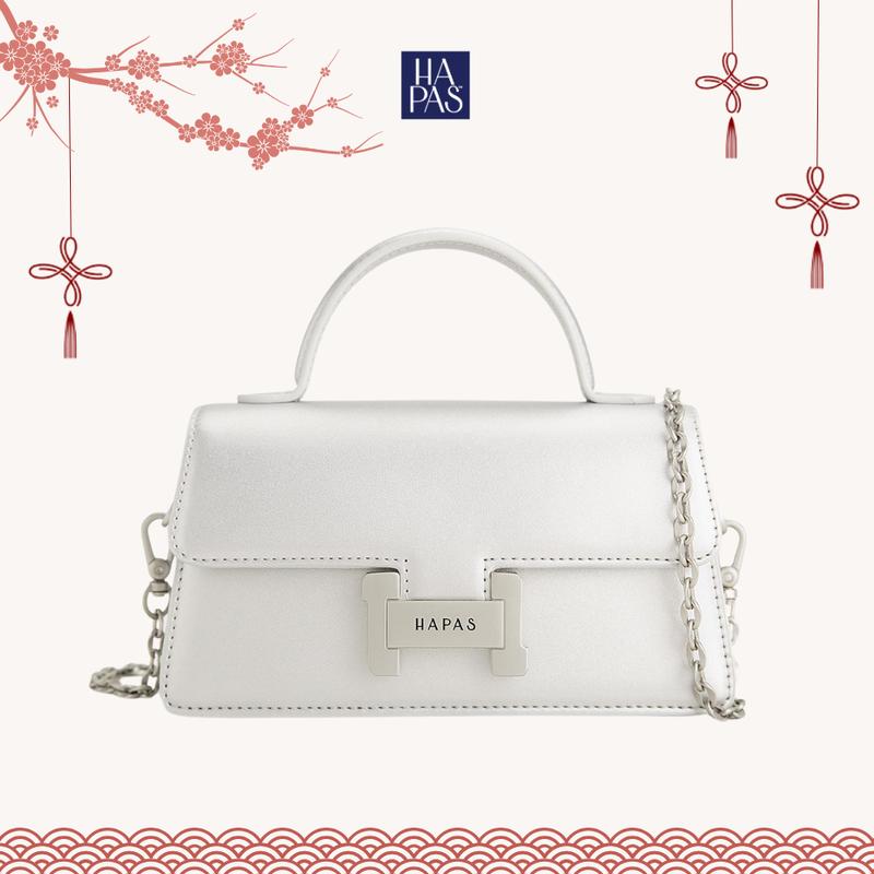 Túi Xách Nữ HAPAS Quai Xách Cầm Tay Khoá H Đeo Vai Đeo Chéo Sang Trọng Chính Hãng Size 20 HAPAS - TDV240363 Bag Da