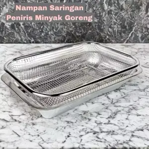 Keranjang Tirisan Serbaguna Stainless Peniris Sayur Minyak Gorengan Tempura Saringan Keranjang Tinggi - Kitchenware Sayuran Buah