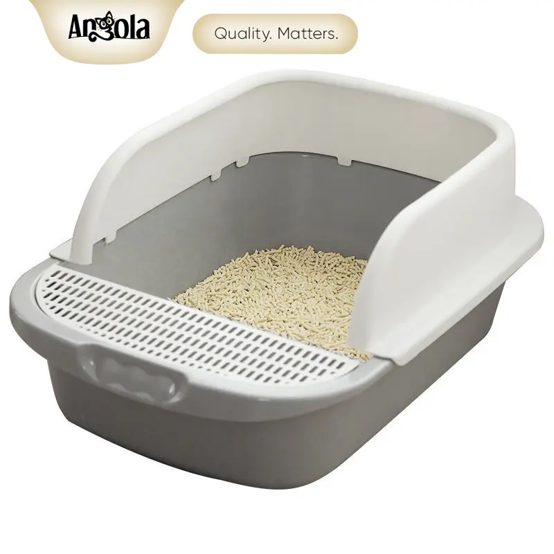ANGOLA Cat Litter Box M06 Tempat Bak Pasir Kucing Tempat Pup Toilet Kucing 1