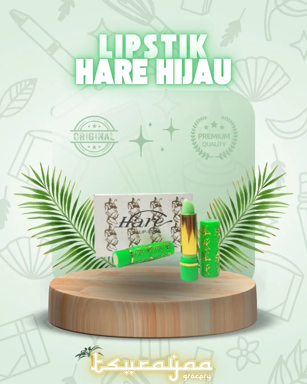 LIPSTIK HARE HIJAU WARNA LIPSTIK NATURAL PINK ATAU PINK FANTA LIPBALM Gloss Lipcream Lipcream Lipcream