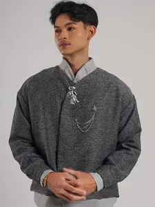 HANEUM - Outer Beskap LeVouge Outer Cardigan Jaket Formal Casual, Tanpa Kancing