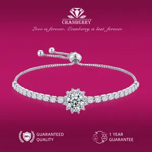 Gelang Wanita Permata Gelang Serut Cewek Aksesories Gelang Couple Ajustable - Cranberry Jewelry B07