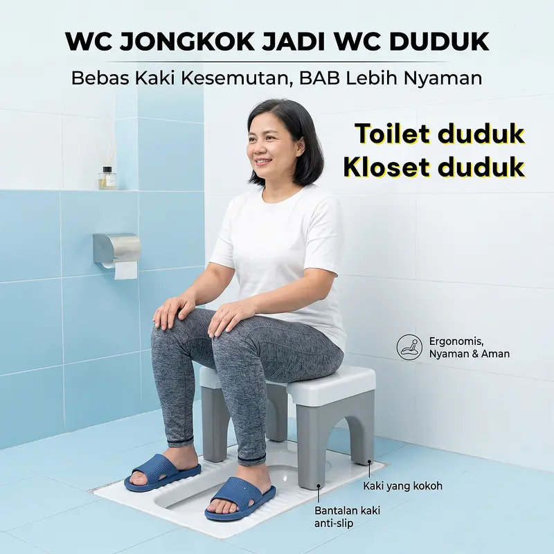 [Pengiriman Super Cepat] Kursi Toilet Jongkok Plastik Tebal Anti Slip Anti Goyang Lansia Hamil#Kursi Kloset#WCJongkok#Kursi Toilet Lansia#PerlengkapanRumah Toilet duduk kursi wc duduk Bahan Plastik Tebal Anti Slip Toilet Wanita dan Lansia