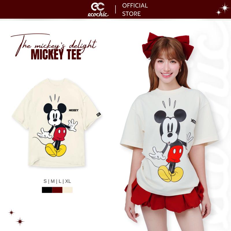 Áo Phông MICKEY COLLECTION ECOCHIC Áo Thun Mickey Form Rộng Oversize Unisex Chất 100% Cotton Cao Cấp TS005