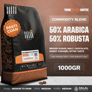 BIJI KOPI 50% ARABICA 1kg Ekonomis Espresso Blend By Sakha Coffee Roastery