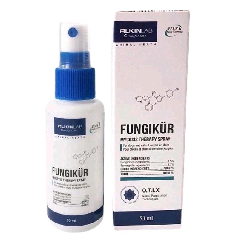 FUNGIKUR Alkin xịt nấm viêm da cho chó mèo hàng Kỳ Nam có tem - MINIMAL Pet