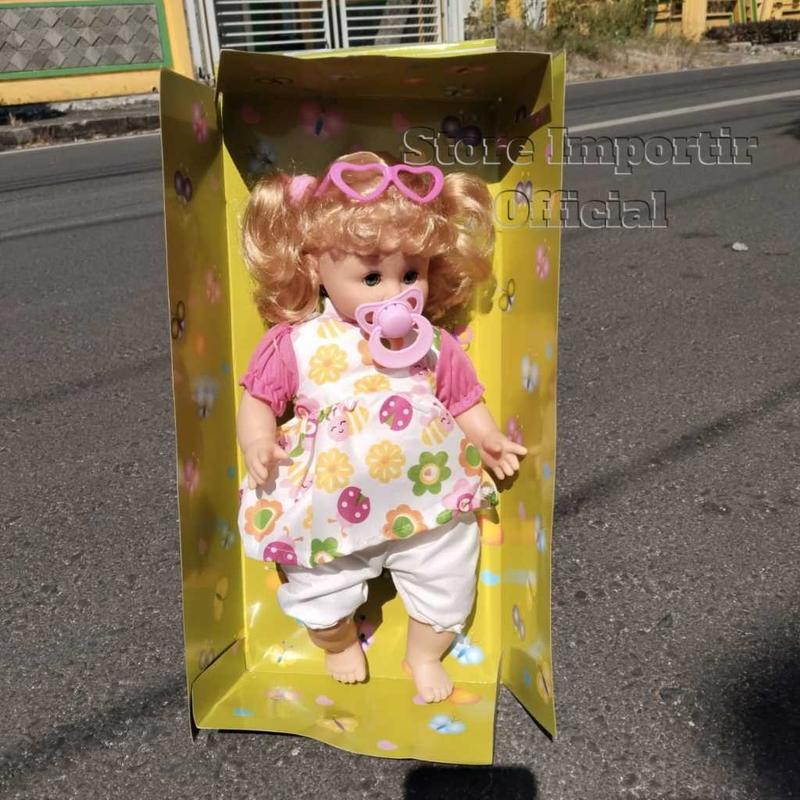 Mainan Boneka Elvira 638 S Plus Empeng Bisa Nangis Dan Bisa Bicara Mama Papa Lucu | Mainan Anak Perempuan Bisa Tertawa Mata Bisa Merem Melek | Mainan Boneka Bayi Pakai Baterai AA2 Kemasan Kardus Bahan Berkualitas 4