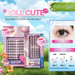 CINTAMU F033 - F023 Bulumata Ekstensi Model Doll Cute Bulumata Palsu Boneka Lentik Untuk Sehari Hari Dapat Di Pakai Berkali-Kali Ukuran 10 - 13 mm Eyelash Extension Cintamu