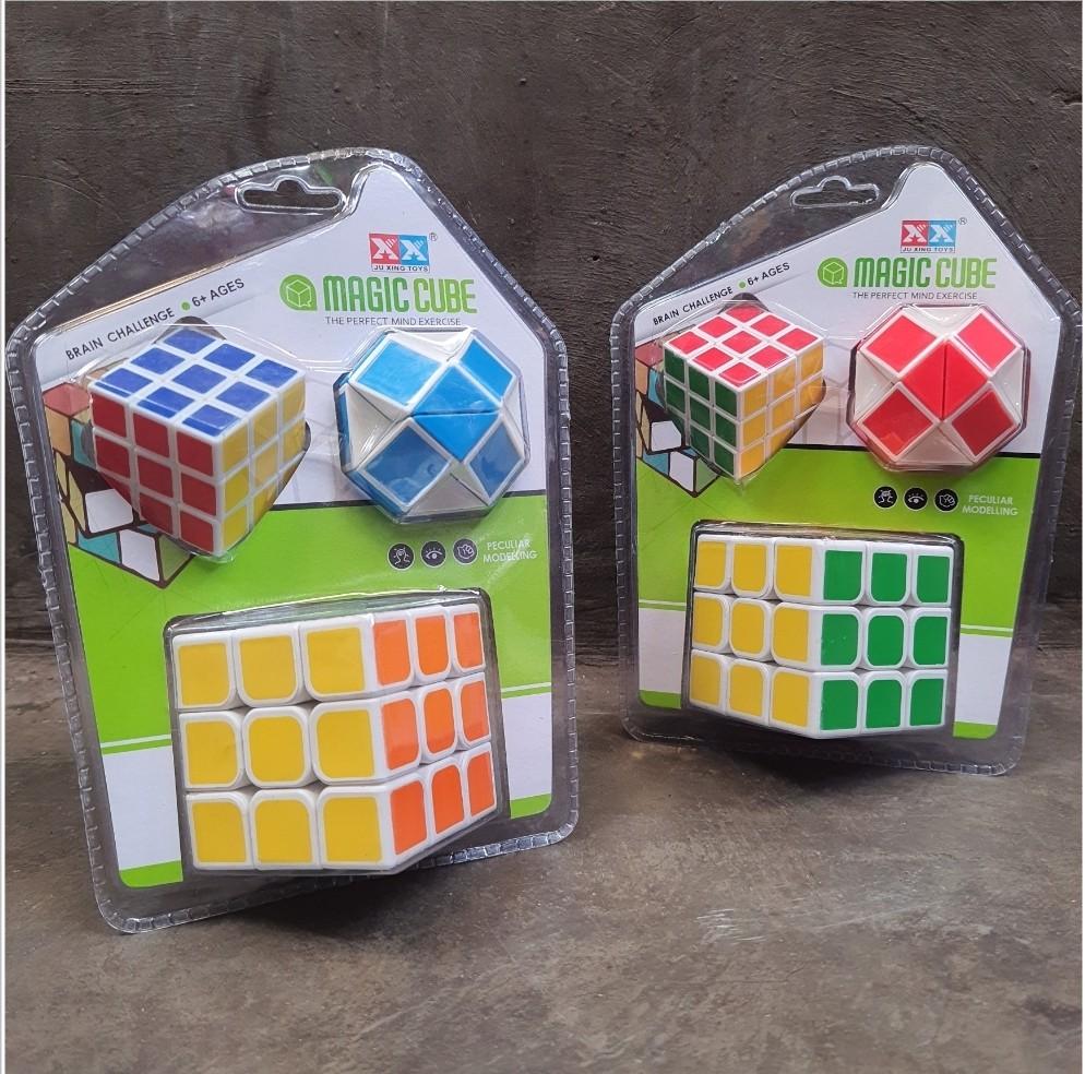 Mainan Pendidikan Asah Otak Rubik Kotak 3x3x3 Pernainan Magic Cube