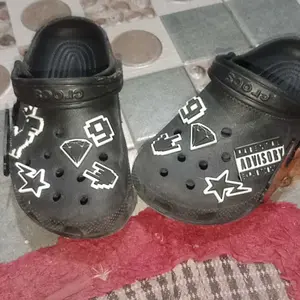 CLOSS Jibbitz Aksesoris Charm Motif Pixel Rock HipHop Hiasan Sepatu Sandal DIY Uniseks