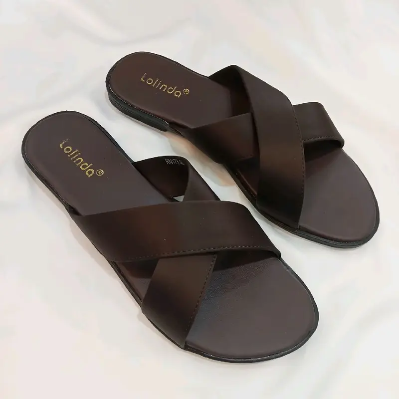 sandal wanita crop, silang ,band dua, original lolinda 0