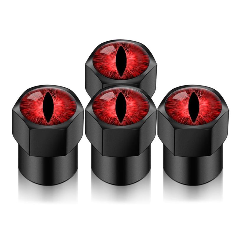 4PCS Universal Car Valve Caps Accessories Blue Red Cat Eyes Love Cat Heart Auto Wheel Tire Valve Tyre Stem Air Cover Car Styling Gift 7