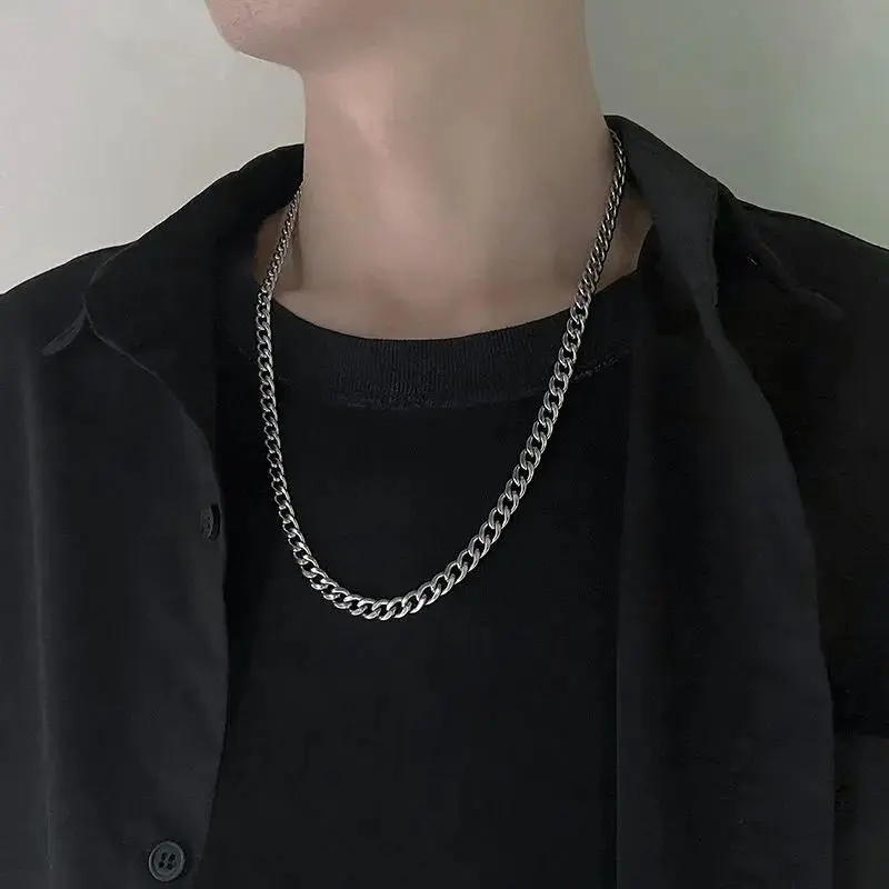 Vòng Cổ Dây Chuyền Chuyền Đơn Giản, Thời Trang Hàn Quốc, Unisex, Dây Chuyền Áo Len