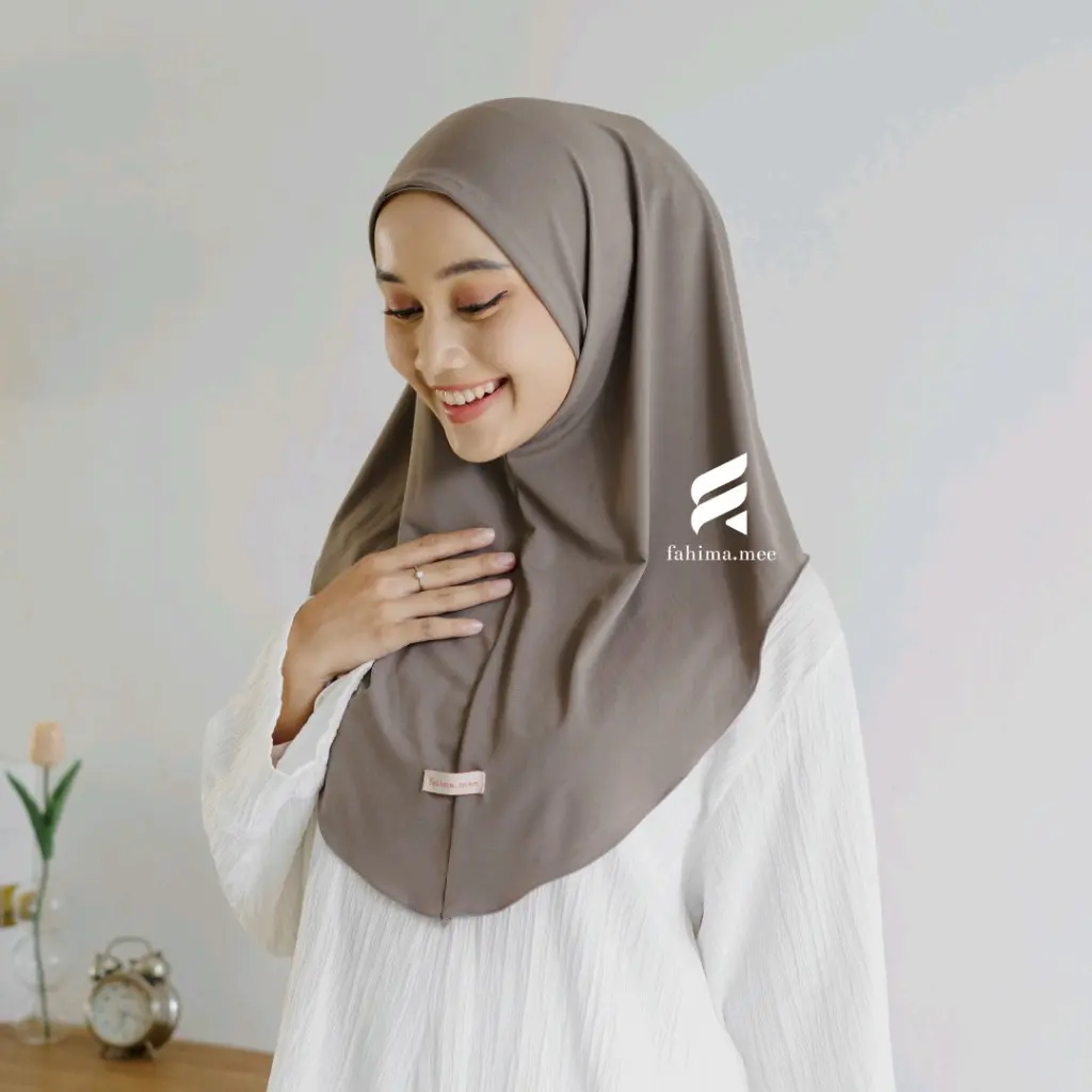 Hijab Bergo Sporty Malay Instan Non Pet, Hijab Daisy Non Ped Size M-L Hijab Malay Jersey, Kerudung Muslim Wanita Khimar Syari Non Ped Ceruty Dewasa