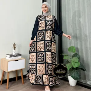 Gamis Labella Rayon Rempel Busui Lengan Panjang Adem Tebal Nyaman