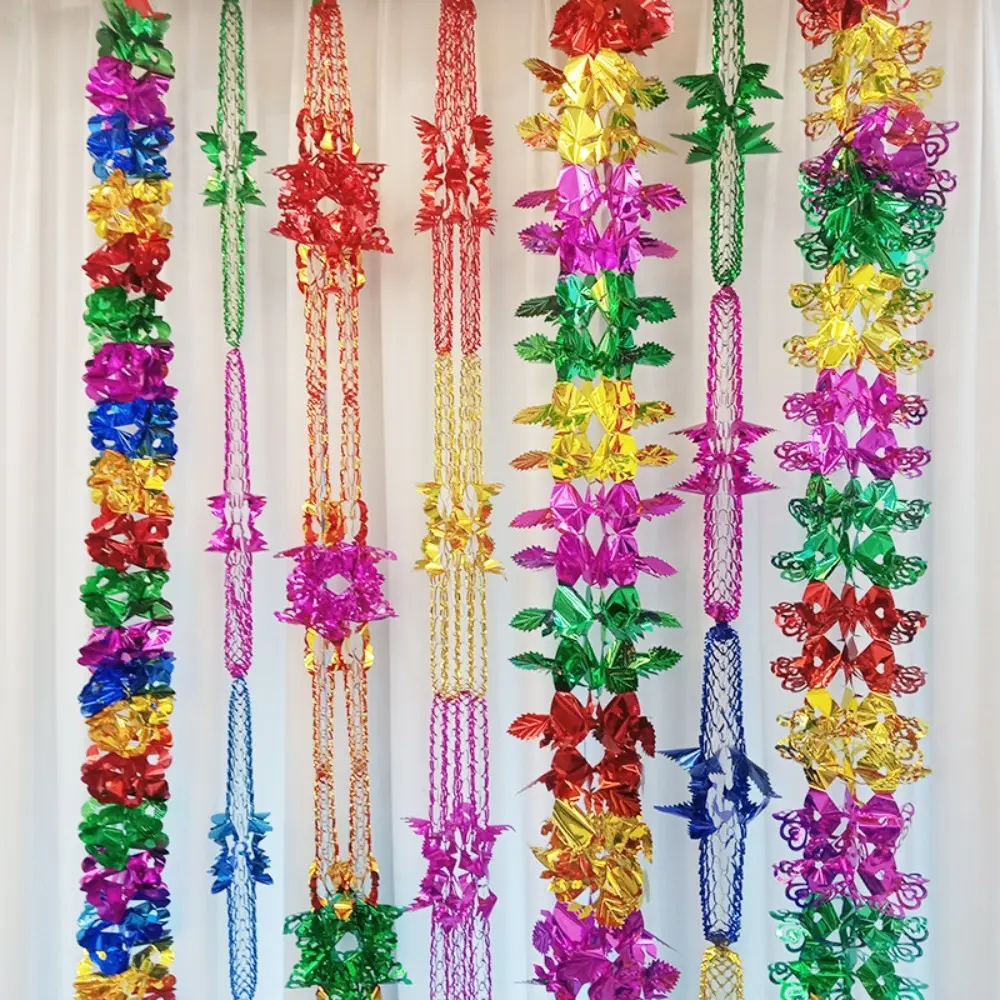 Đồ Trang Trí Năm Mới, Vòng Hoa Giấy Kim Loại, Đồ Dùng Tiệc Tùng, Đồ Trang Trí Treo, Vòng Hoa Trần Nhà, Đồ Trang Trí Giáng Sinh, Có Sẵn Trong 2 / 4 / 8 Cái