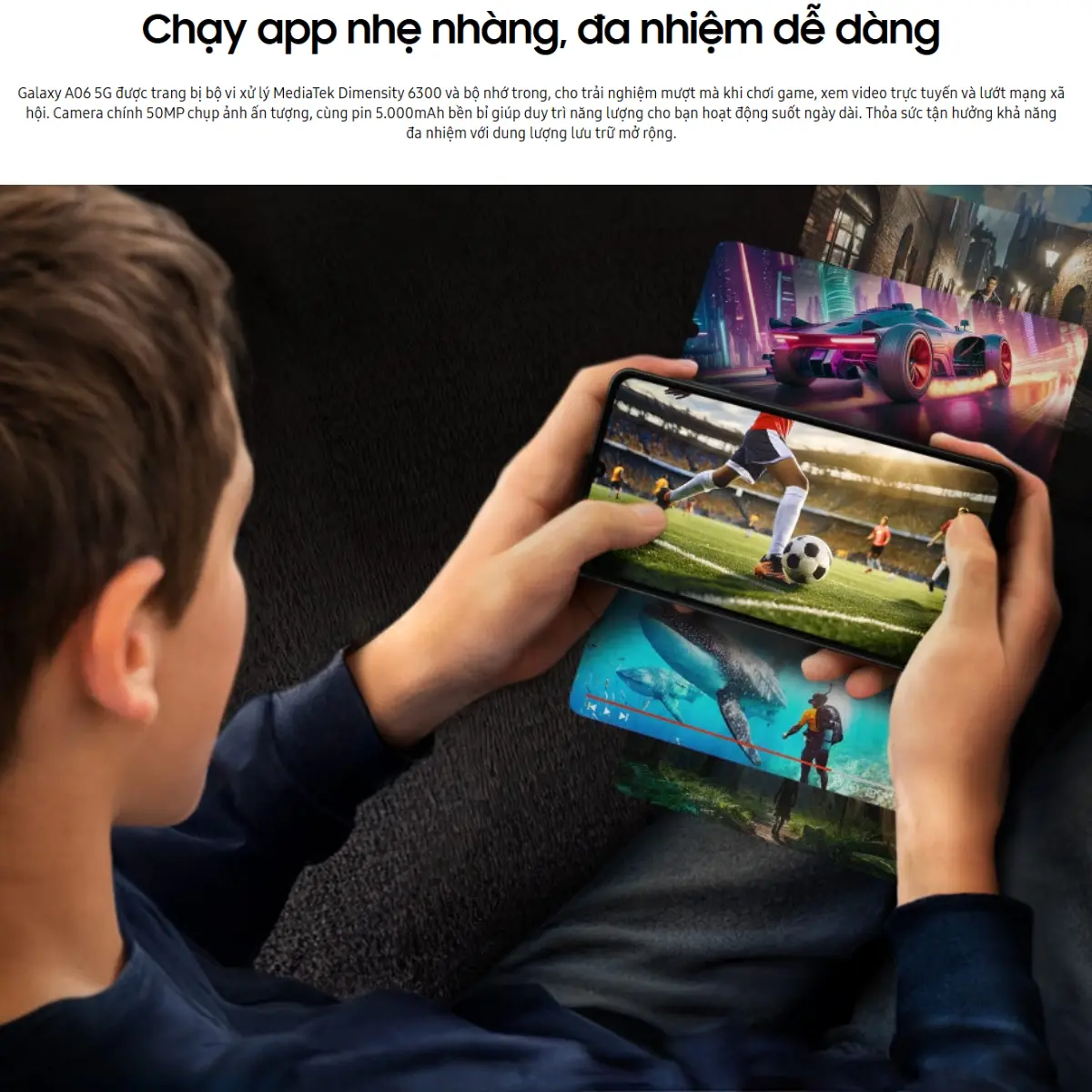 Điện thoại Samsung Galaxy A06 5G 4GB/64GB - Hàng Chính Hãng | BigBuy360 - bigbuy360.vn Điện thoại Samsung Galaxy A06 5G 4GB/64GB - Hàng Chính Hãng | BigBuy360 - bigbuy360.vn