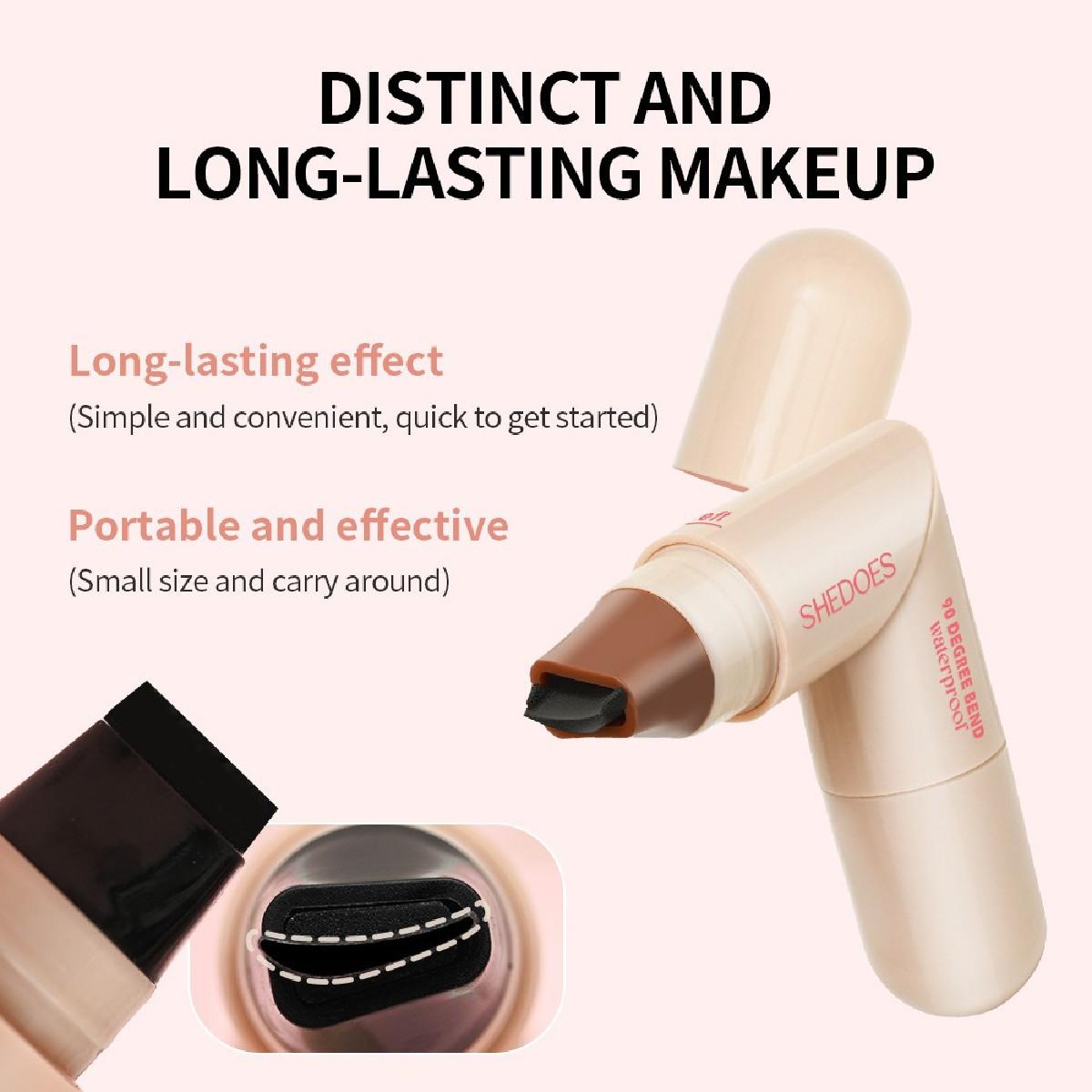 Double-Sided Rotating Design Eyeliner Stamp Pen, Brown & Black Waterproof Sweatproof Smudge-Free Makeup Tool, Perfect for Beginners Quick Eye Makeup, Enhance Eye Makeup Double-Sided Rotating Design Eyeliner Stamp Pen, Brown & Black Waterproof Sweatproof Smudge-Free Makeup Tool, Perfect for Beginners Quick Eye Makeup, Enhance Eye Makeup