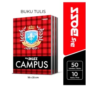 Buku Tulis Campus BIG BOSS 50 Lembar - 1 Pak (Isi 10 Buku)