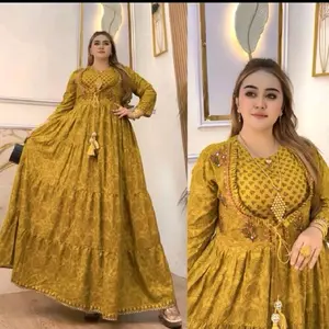 gamis hindi ayu bordir depan belakang