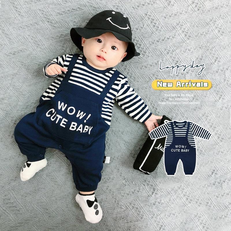 Áo Liền Quần Dài Tay Cho Bé Trai Và Bé Gái, 0-24 Tháng, Quần Áo Bò Cho Trẻ Sơ Sinh, Quần Áo Siêu Mềm Và Mỏng, Quần Áo Xuân Hè Thu, Phong Cách Hàn Quốc, Hàng Mới Về