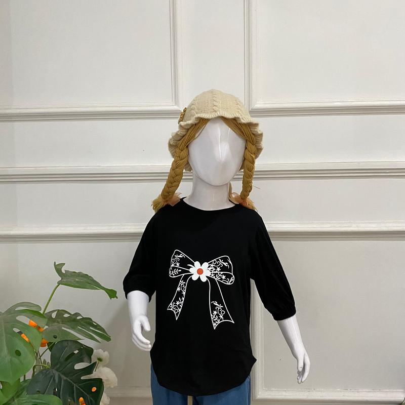 atasan anak usia 3-12 tahun baju blouse tangan 3/4 bahan cotton combed Fashion 7