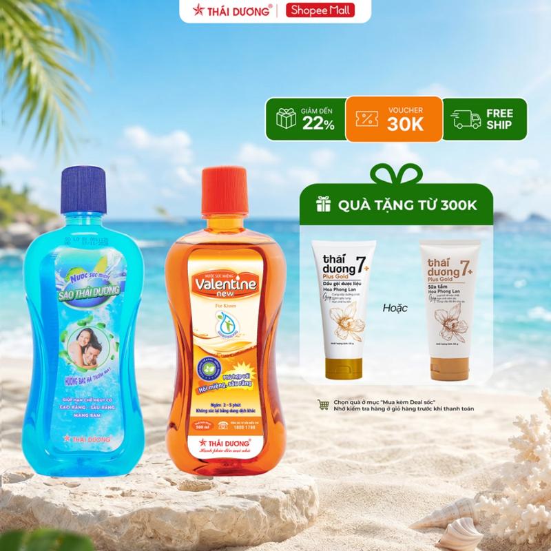 Nước súc miệng Valentine ngăn ngừa nhiệt miệng, hôi miệng, sâu răng, 500ml -…
