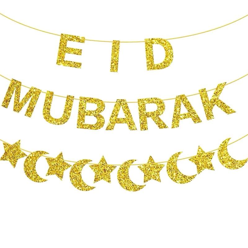 Hiasan Gantung Eid Mubarak Garland Idul Fitri Dekorasi Gantung Lebaran 4