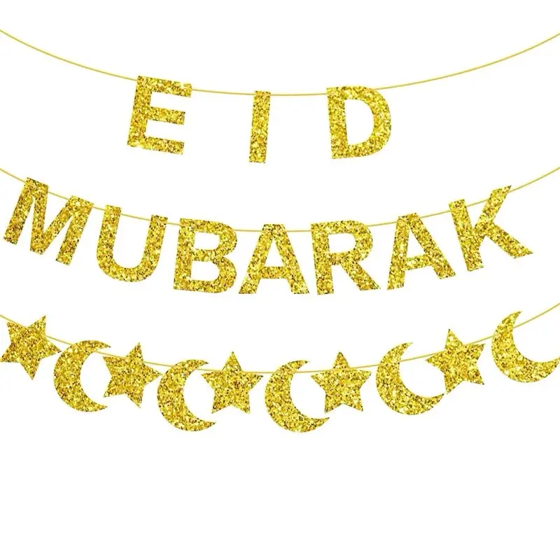 Hiasan Gantung Eid Mubarak Garland Idul Fitri Dekorasi Gantung Lebaran 4