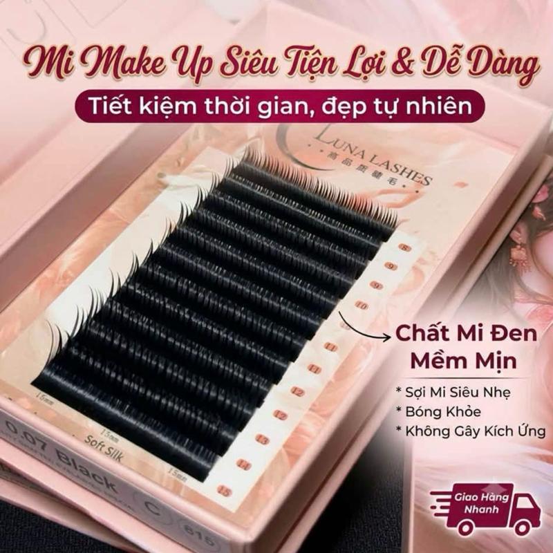 Mi đen MAKE UP LUNA - Mi trụ sẵn. Dành cho THỢ MAKE UP - make up cá nhân - Siêu…