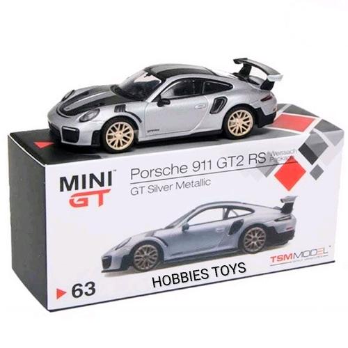 Jual Mini GT 63 Porsche 911 GT2 RS Weissach Package GT Silver