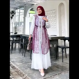 Namira outer brokat tunik READY STOK Cantik gamis lebaran idul fitri 2026