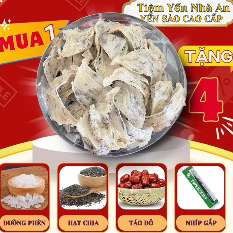 Yến thô già siêu gân, siêu nở khá lông và phân rêu đổi lại siêu nở và siêu dài giòn MUA 1 TẶNG 5 ( TIỆM YẾN NHÀ AN )