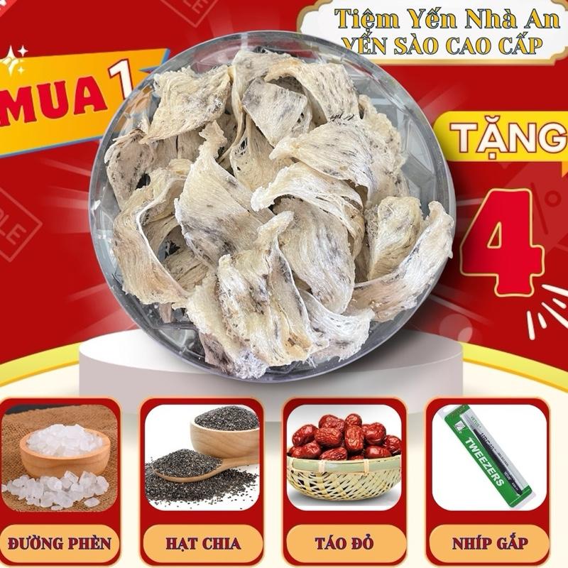 Yến thô già siêu gân, siêu nở khá lông và phân rêu đổi lại siêu nở và siêu dài giòn MUA 1 TẶNG 5 ( TIỆM YẾN NHÀ AN ) 1
