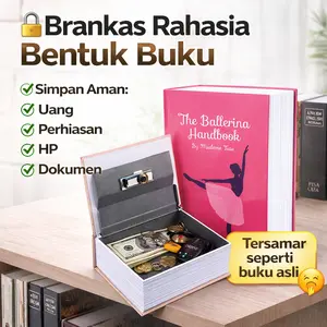 Brankas Mini Kotak Rahasia Unik Bentuk Buku Kamus Ukuran S Bahan Besi Kokoh Dengan 2 Kunci Cocok Untuk Simpan Perhiasan Kunci Uang Dan Surat Penting