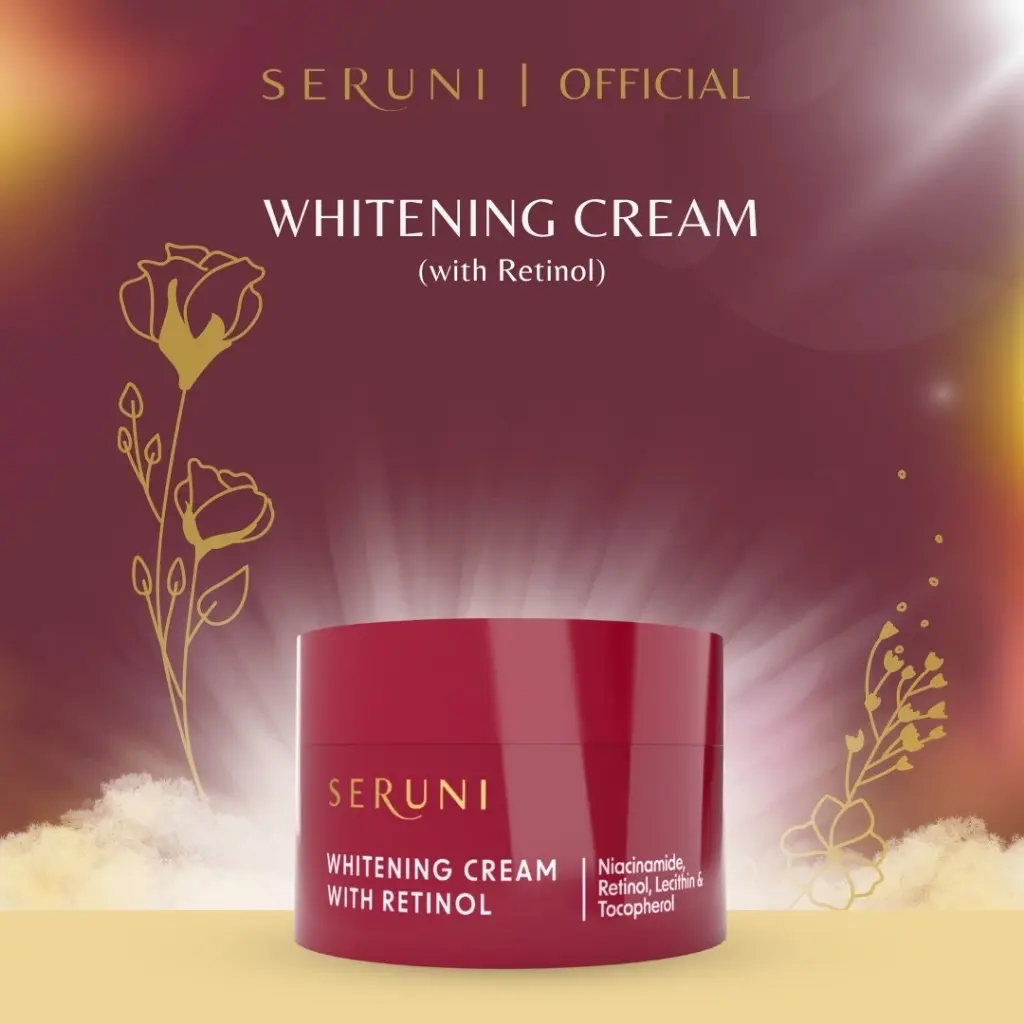 Seruni Retinol - Whitening Cream With Retinol - Untuk Membantu Menyamarkan Kerutan & Garis Halus Pada Wajah  - 1 Pcs Mencerahkan