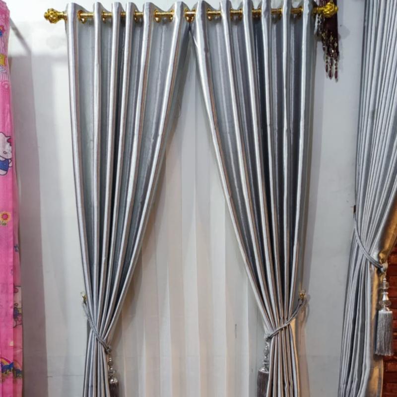 Gorden polos minimalis bahan blackout untuk pintu dan jendela Tali 7
