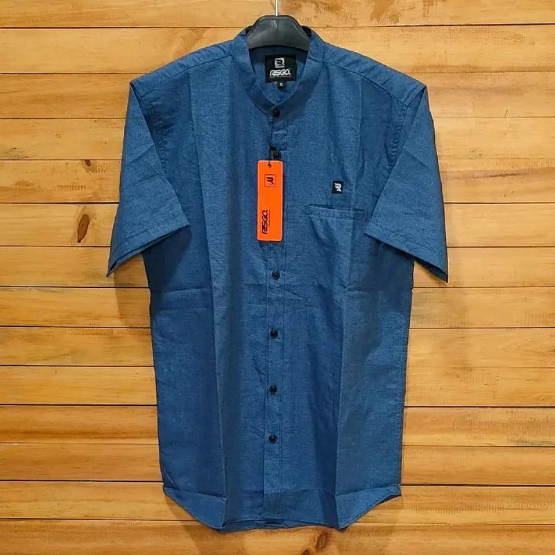 ATASAN PRIA KEMEJA KEMKO POLOS KOMBINASI SAKU PASPOL KATUN-KEMKO FASHION 0